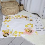 Milestone Blanket Boho Flower Honey Bee