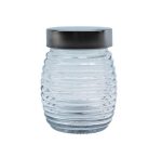 Beehive Jar W silver Screw On Lid 310 Ml