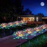 Solac Solar Garden Firework Lights Outdoor Waterproof IP65 Sparklers 8 Modes Solar Lights For Outside Patio Backyard Yard Pathwa