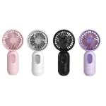 1PC MINI Portable Fan USB Rechargeable With 3 Speeds - Handheld Fan For Men And Women - Perfect For Office Outdoor Travel And Ca