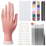 Practice Hand For Acrylic Nails Nail Mannequin Hands For Nails Practice Fake Nail Training Hand Manicure Flexible Bendable Nail