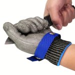 Metal Mesh Cut Resistant Gloves For Kitchen And Food Processing No Batteries Required Durable And Safe