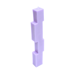 Stacked Candle Cinnamon Pear Scented - Lilac