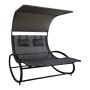 Smte - 3 Seater Plastic Swing Chair With Canopy-grey