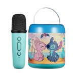 Disney Stitch Cylinder Karaoke Speaker With Bluetooth Microphone