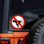 Round No Farting Sticker Funny Humor Crude Butt Gas Fart