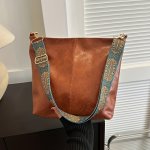 Pu Leather Handle Bag Casual Versatile Multi Functional For Outdoor Travel