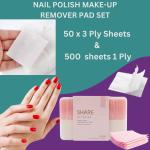 Makeup Remover And Nail Polish Remover Pad Sheet Set