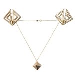 Lockink - Adjustable Nipple Clamps With Heavy Pendant Gold