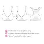 Seamless Drop Cup Bra Black 2XL
