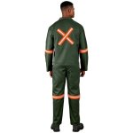 CONTI Acid Resistant Polycotton Suit - Reflective Arm Legs - Back - Orange Tape