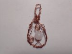 Rose Quartz And Wire Pendant