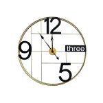 Large Wall Clock Black & Gold YX10835D