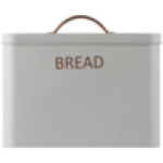 Grey & Rose Gold Steel Bread Bin