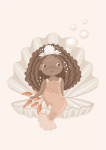 Mermaid 1" : Canvas Print - 600MM X 600MM