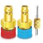 R1234YF To R134A Adapter Kit R1234YF To R134A High & Low Side Quick Coupler Adapters R134A To R1234YF Adapter Quick Couplers Kit For R1234YF