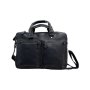 Italian Pure Black Leather Laptop Bag