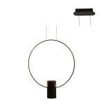 Aurora Round LED Pendant Light Black Or White - White