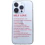 Self-love Affirmations Print Phone Case For Iphone 14 Pro Max - Transparent