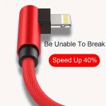 Fast Charging 90 Degree USB Cable For Iphone Ipad & More - Compatible With Iphone 14 13 12 11 X 8 7 7PLUS 6 6S 5