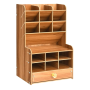 Multi-purpose 19 Piece Wooden Office And Study Stationery Organizer - D288