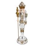 Goldair Gold And White Nutcracker With Staff 49CM