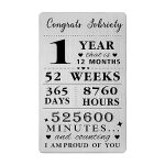 Gezxin 1 Year Sobriety Card For Men Women- 1ST One First Year Sober Gifts- Recovery Presents