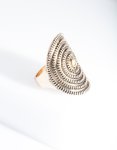 Antique Gold Textured Ring - M l