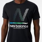 New Balance Men's Tenacity Heather Tech Ss Print - Black - XL