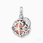 Engelsrufer Whisperer Silver Pendant With Rose Mop Effect Sound Ball - M