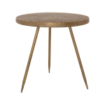 Hammered Metal Side Table 54 Cm X 55 Cm