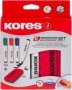 K-marker Whiteboard Markers Bullet Tip 4 Markers - With Magnetic Eraser