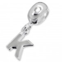 B58-C12069 - 925 Sterling Silver A-z Initial Letter European Charm Bead Dangle - F Initial C12064