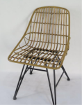 Four Corners Metal Wicker Look Chair CHI01