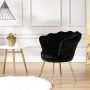 Kc Furn- Tulip Velvet Chair Black