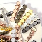 5PCS Vintage Style Automatic Spring Tray Barettes Diy Cabochon Base Hairpin Accessories