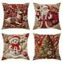 4 Christmas Cushion Covers For Living Room Sofas Ideal For Christmas Parti