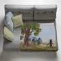 Tractor Under Tree Light Weight Fleece Blanket By Wikus Hattingh