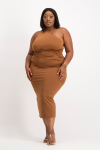Charlotte One Shoulder Bodycon Dress - Toffee - 2XL