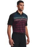 Men's Ua Iso-chill Psych Stripe Polo - Black LG