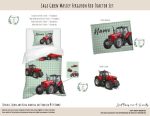 Kids Duvet Set Sage Green Massey Ferguson Red Tractor