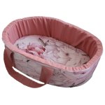 Newborn Carry Cot Pop Of Peoni Dusty Pink Portable Baby Bassinet