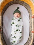 Fern Swaddle Blanket And Pumpkin Hat