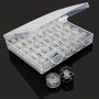 1 Set 25PcsClear Plastic Sewing Machine Bobbins With Storage Case Bobbins For Sewing Machine Sewing Machine Case