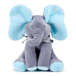 4AKID Plush-peekaboo-elephant-blue