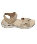 Ladies Savoy Tmt Strappy Elasticated Mule - 9 Taupe