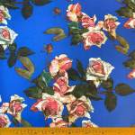 Scuba Printed Fabric ROSES-ON-BLUE-7 150CM