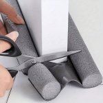 1PC/2PCS Door Bottom Vent Blocker Simple Gray/black Door Seal Strip Home Soundproofing Gap Seal Strip Frame Gap Sealing Strip No