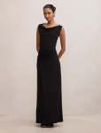 Jae Petite Bubble Back Hardware Maxi Dress - 16 Black