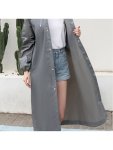 Women's Long Full-length Eva Raincoat Thickened Water Resistant Rainwear Reusable And Portable With Hood Sporty Outdoor Hiking T